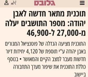 מתחם 9 אבן יהודה תכנית מתאר חדשה