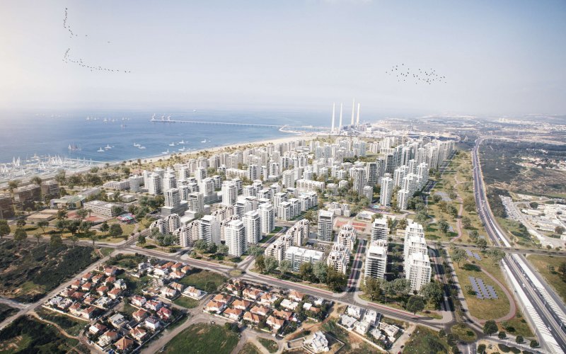 רובע הים חדרה - קרדיט: תכנון: לייטרסדורף-בן דיין אדריכלים, הדמיות: 3DVision