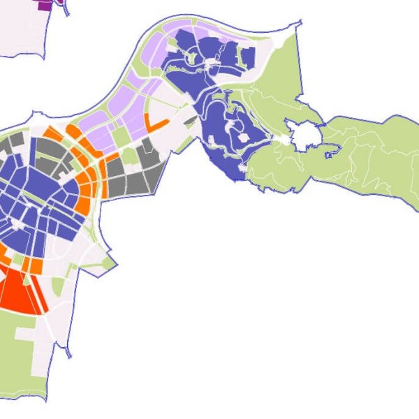 תוכנית כוללנית עפולה - מפת התפתחות העיר