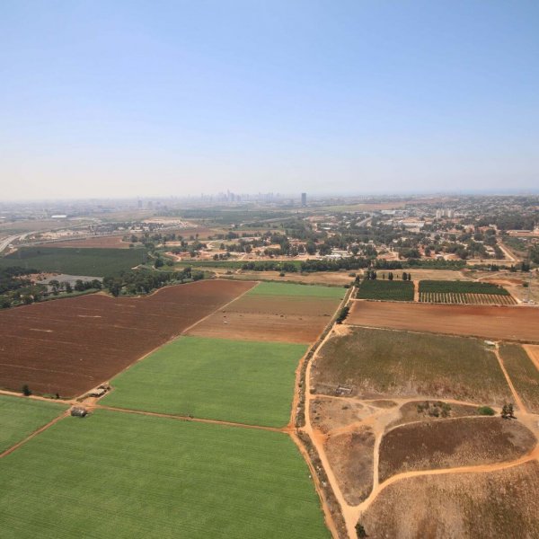 תצלום אוויר - הוד השרון - נוף הירקון